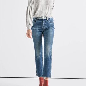 Lucky Brand Cropped Straight-Leg Blue Jeans